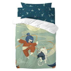 Duvet cover set HappyFriday Mr Fox The warrior Multicolour Baby Crib 2 Pieces by HappyFriday, Quilts and quilt covers - Ref: ...