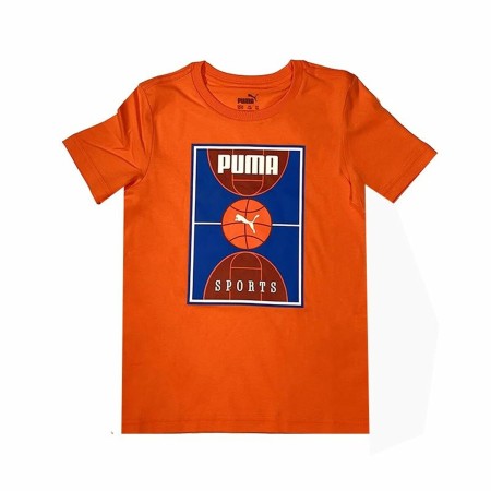 Camiseta de Manga Corta Infantil Puma Bppo Basket Blank Ba Naranja de Puma, Niño - Ref: S64141566, Precio: 18,33 €, Descuento: %