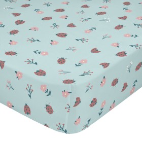 Fitted sheet HappyFriday Catarinas Multicolour 105 x 200 x 32 cm by HappyFriday, Sheets and pillowcases - Ref: D1613333, Pric...