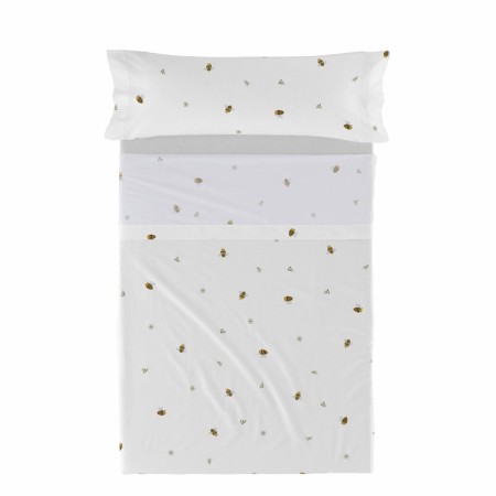 Jeu de draps HappyFriday HF Mini Honey Multicouleur Lit 1 persone 2 Pièces de HappyFriday, Draps et taies d'oreiller - Réf : ...