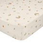 Drap housse HappyFriday Iris Beige Multicouleur 70 x 140 x 14 cm de HappyFriday, Draps et taies d'oreiller - Réf : D1613395, ...