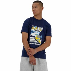 Camiseta de Manga Corta Hombre New Balance Sport Essentials Triathlon Azul de New Balance, Hombre - Ref: S64143950, Precio: 2...