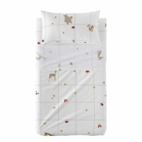 Conjunto de Lençóis HappyFriday HF Mini Woods Animals Multicolor Berço de Bebé 2 Peças de HappyFriday, Roupa de cama para ber...