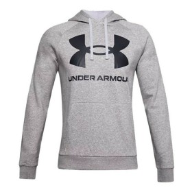 Felpa con Cappuccio Uomo Under Armour Rival Big Logo Grigio chiaro di Under Armour, Uomo - Rif: S6425480, Prezzo: 40,58 €, Sc...