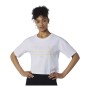 Camisola de Manga Curta Mulher New Balance Essentials Athletic Club Boxy Branco | Tienda24 - Global Online Shop Tienda24.eu