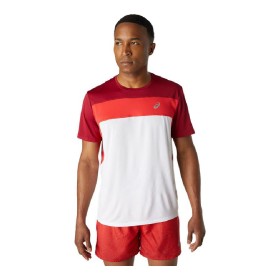 Camiseta de Manga Corta Hombre Asics Race Blanco Rojo de Asics, Hombre - Ref: S6430891, Precio: 33,15 €, Descuento: %