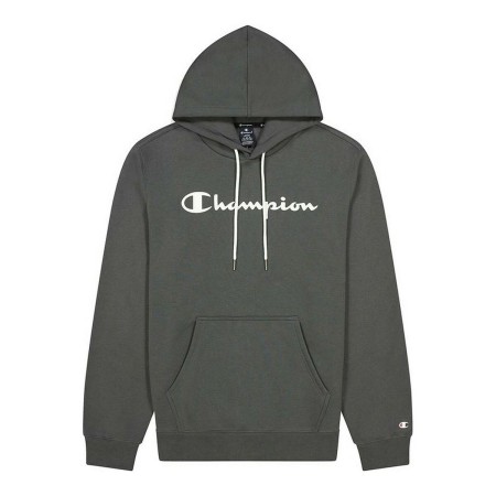 Herren Sweater mit Kapuze Champion Script Logo Print Dunkelgrau | Tienda24 - Global Online Shop Tienda24.eu