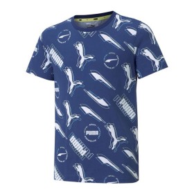 Camiseta de Manga Corta Infantil Puma AOP Azul oscuro de Puma, Niño - Ref: S6432610, Precio: 20,04 €, Descuento: %