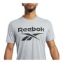 Camisola de Manga Curta Homem Reebok Workout Ready Supremium Cinzento de Reebok, Camisolas desportivas - Ref: S6433743, Preço...