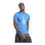 Camisola de Manga Curta Homem Reebok Workout Ready Activchill Azul de Reebok, Homem - Ref: S6434685, Preço: 28,99 €, Desconto: %