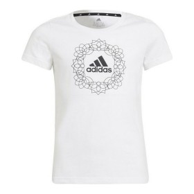 Maglia a Maniche Corte per Bambini Adidas Graphic Bianco di Adidas, T-shirt - Rif: S6434726, Prezzo: 16,58 €, Sconto: %