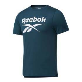 Camisola de Manga Curta Homem Reebok Workout Ready Supremium Ciano de Reebok, Homem - Ref: S6434738, Preço: 26,37 €, Desconto: %