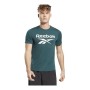 Maglia a Maniche Corte Uomo Reebok Workout Ready Supremium Ciano di Reebok, Uomo - Rif: S6434738, Prezzo: 26,37 €, Sconto: %