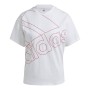 Camisola de Manga Curta Mulher Adidas Giant Logo Branco de Adidas, Mulher - Ref: S6435074, Preço: 0,00 €, Desconto: %