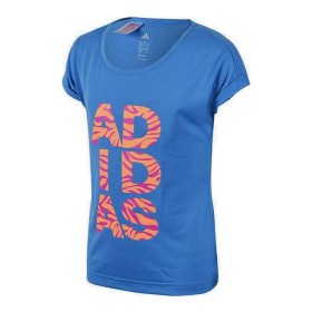 Child's Short Sleeve T-Shirt Adidas Young Ling Blue by Adidas, Girls - Ref: S6435078, Price: 18,91 €, Discount: %