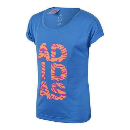 T shirt à manches courtes Enfant Adidas Young Ling Bleu de Adidas, Fille - Réf : S6435078, Prix : 18,91 €, Remise : %