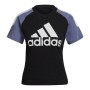 Camisola de Manga Curta Mulher Adidas Sportswear Colorblock Preto de Adidas, Mulher - Ref: S6435095, Preço: 0,00 €, Desconto: %