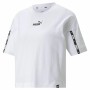 T-shirt à manches courtes femme Puma Power Tape Cropped Blanc de Puma, Femme - Réf : S6436666, Prix : 0,00 €, Remise : %