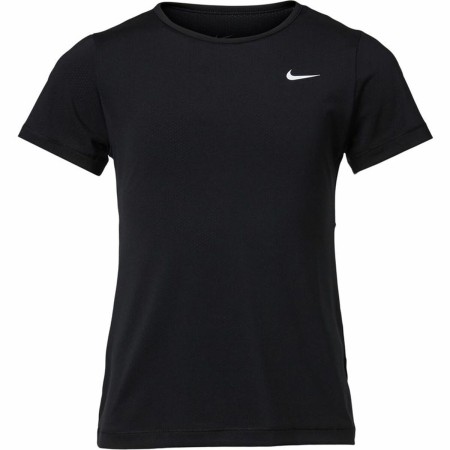 Camiseta de Manga Corta Infantil Nike Pro Negro 92 % Poliéster 8 % Spandex | Tienda24 - Global Online Shop Tienda24.eu