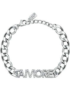 Bracelete feminino Guess CWB10902 Cerâmica Dourado Aço Branco Aço/Cerâmica (21 cm) | Tienda24 Tienda24.eu