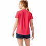 Camisola de Manga Curta Mulher Asics Core Vermelho Carmesim | Tienda24 - Global Online Shop Tienda24.eu