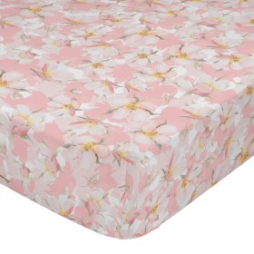 Fitted sheet HappyFriday Spring blossom Multicolour 200 x 200 x 32 cm by HappyFriday, Sheets and pillowcases - Ref: D1613715,...