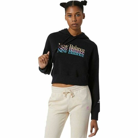 Damen Sweater mit Kapuze New Balance Essentials Celebrate W Schwarz | Tienda24 - Global Online Shop Tienda24.eu