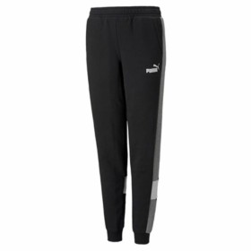 Calças de Treino Infantis Puma Essentials+ Colorblock K Preto de Puma, Menino - Ref: S6442352, Preço: 27,25 €, Desconto: %