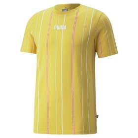 Men’s Short Sleeve T-Shirt Puma Modern Basics Stripe M Yellow by Puma, Men - Ref: S6442647, Price: 24,58 €, Discount: %