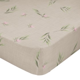 Fitted bottom sheet HappyFriday Summer floral Multicolour 105 x 200 x 32 cm by HappyFriday, Sheets and pillowcases - Ref: D16...