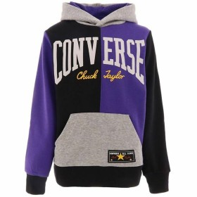 Sweat-shirt à capuche fille Converse Throwback Split Block Noir Multicouleur de Converse, Fille - Réf : S6446516, Prix : 0,00...