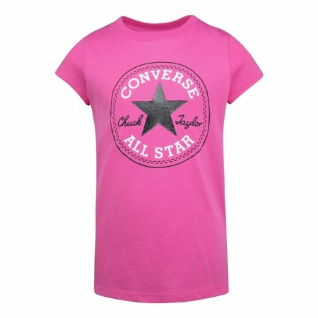 T shirt à manches courtes Enfant Converse Timeless Chuck Patch Fuchsia de Converse, Fille - Réf : S6446695, Prix : 16,50 €, R...