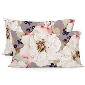 Pillowcase HappyFriday White Peonies Multicolour 50 x 75 cm (2 Units) by HappyFriday, Sheets and pillowcases - Ref: D1613789,...