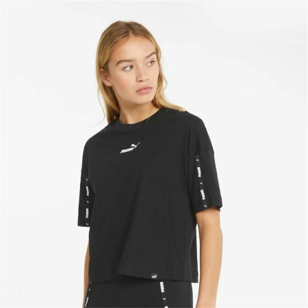 Camisola de Manga Curta Mulher Puma Tape Crop Preto de Puma, Mulher - Ref: S6449797, Preço: 0,00 €, Desconto: %