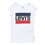 T-shirt à manches courtes enfant Levi's Sportswea Blanc | Tienda24 - Global Online Shop Tienda24.eu