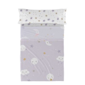 Jeu de draps HappyFriday Moshi Moshi Moons Multicouleur 2 Pièces de HappyFriday, Draps et taies d'oreiller - Réf : D1613828, ...