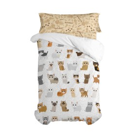 Duvet cover set HappyFriday Mr Fox Cats Multicolour Single 2 Pieces by HappyFriday, Quilts and quilt covers - Ref: D1613843, ...