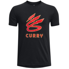 T-shirt à manches courtes homme Under Armour Curry Lightning Logo Noir de Under Armour, T-shirts de sport - Réf : S6464950, P...