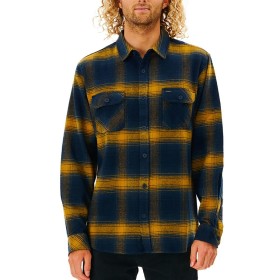 Camisa de Manga Comprida Homem Rip Curl Count Amarelo Azul Franela de Rip Curl, Camisas casuais - Ref: S6465021, Preço: 58,69...