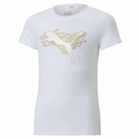 T shirt à manches courtes Enfant Puma Alpha Blanc de Puma, Fille - Réf : S6465023, Prix : 0,00 €, Remise : %