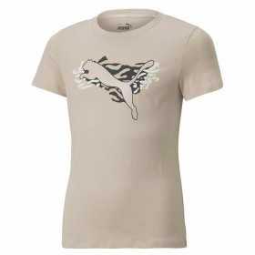 Camisola de Manga Curta Infantil Puma Bege de Puma, Menina - Ref: S6465024, Preço: 0,00 €, Desconto: %