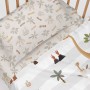 Fitted sheet HappyFriday MOSHI MOSHI Grey Multicolour 70 x 140 x 14 cm by HappyFriday, Sheets and pillowcases - Ref: D1613866...