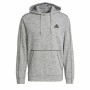 Felpa con Cappuccio Uomo Adidas Essentials Mélange Embroidered Grigio chiaro | Tienda24 - Global Online Shop Tienda24.eu