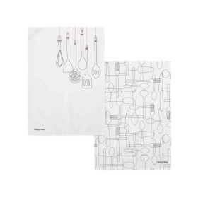 Tissu de cuisine HappyFriday Cutlery Multicouleur 70 x 50 cm (2 Unités) de HappyFriday, Serviettes et torchons à vaisselle - ...