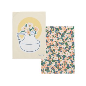 Küchentuch HappyFriday Aware Flower Power Bunt 70 x 50 cm (2 Stück) von HappyFriday, Spül- & Geschirrtücher - Ref: D1613940, ...