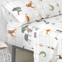 Fitted bottom sheet HappyFriday Mini savanna Multicolour 105 x 200 x 32 cm by HappyFriday, Sheets and pillowcases - Ref: D161...