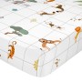 Fitted sheet HappyFriday MINI White Multicolour 60 x 120 x 14 cm animals by HappyFriday, Sheets and pillowcases - Ref: D16139...