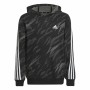 Polar com Capuz Criança Adidas 3 Stripes Preto | Tienda24 - Global Online Shop Tienda24.eu