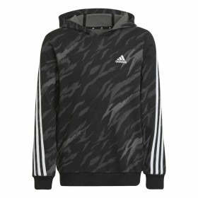 Polar com Capuz Criança Adidas 3 Stripes Preto de Adidas, Menino - Ref: S6469101, Preço: 40,32 €, Desconto: %