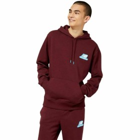 Sudadera con Capucha Hombre New Balance Essentials Stacked Rubber Granate de New Balance, Hombre - Ref: S6469145, Precio: 52,...